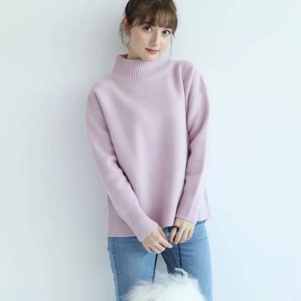 Apuweiser-riche Pink Turtleneck Sweater
